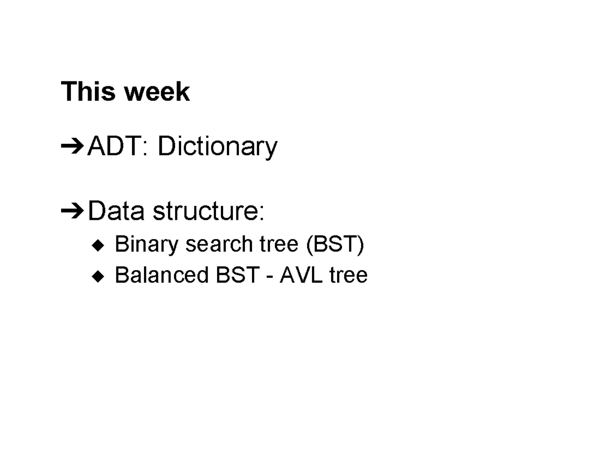 CSC148 Lecture: Understanding Binary Search Trees (BST) and Operations ...