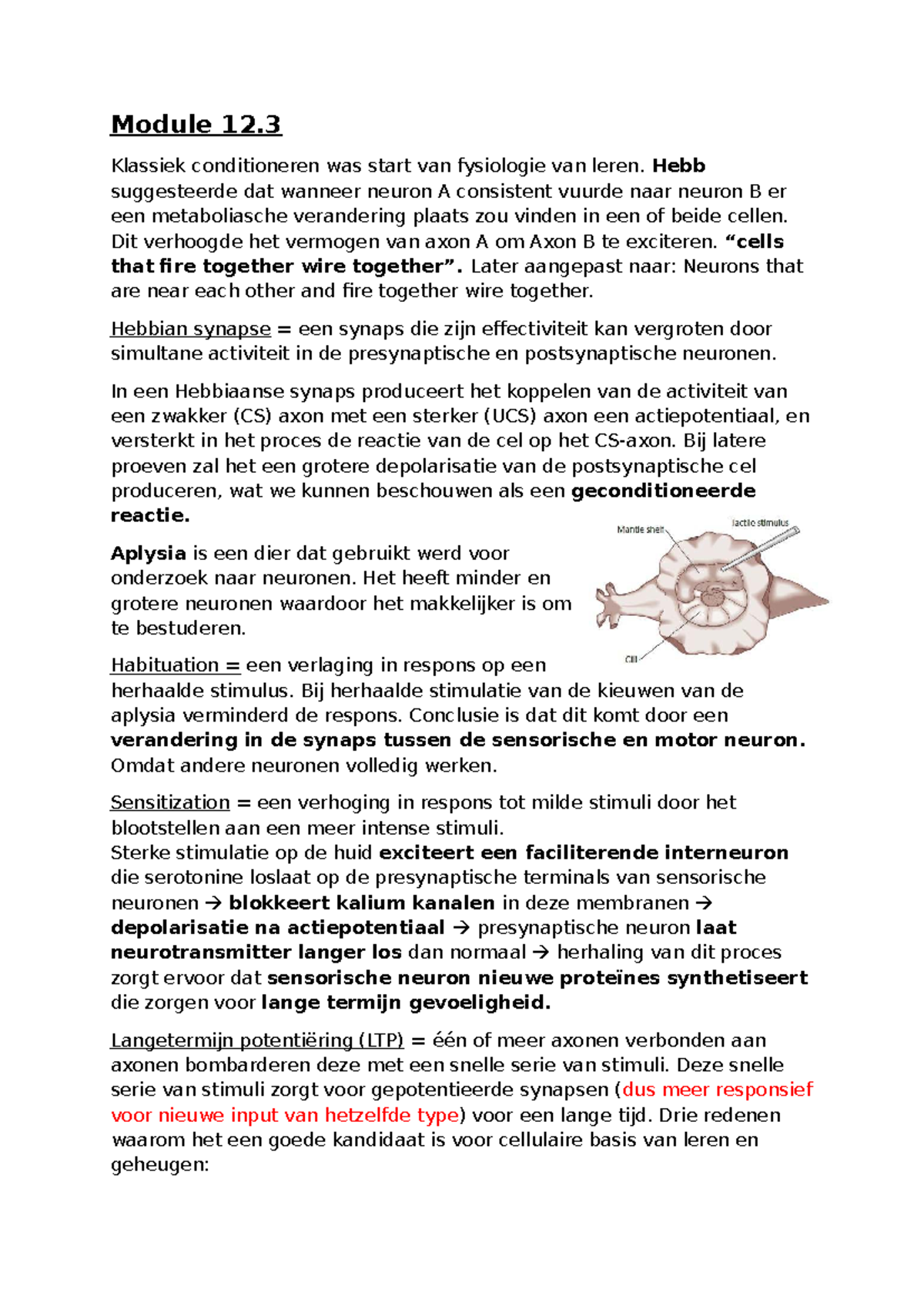 Module 12.3 CG - Samenvatting van Klassiek Conditioneren en Leren ...