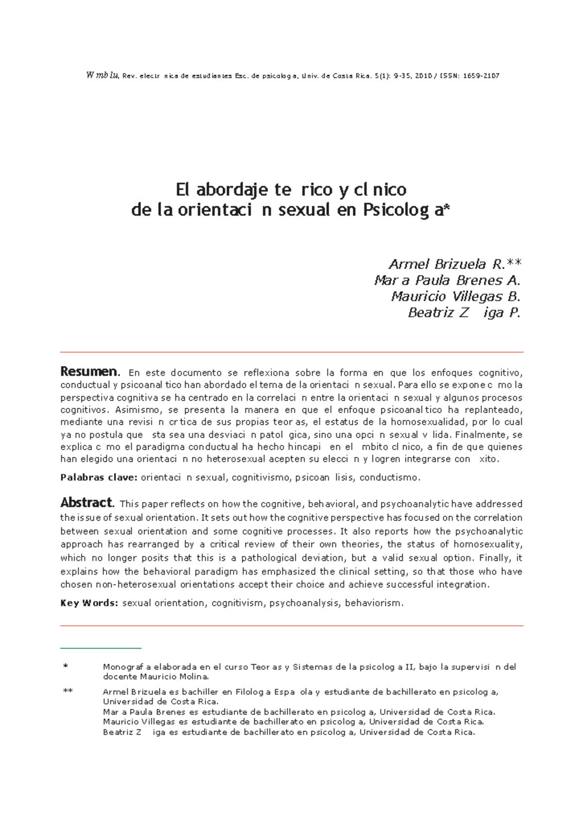 Teorías y Sistemas de la Psicología II: Abordaje Clínico de la ...