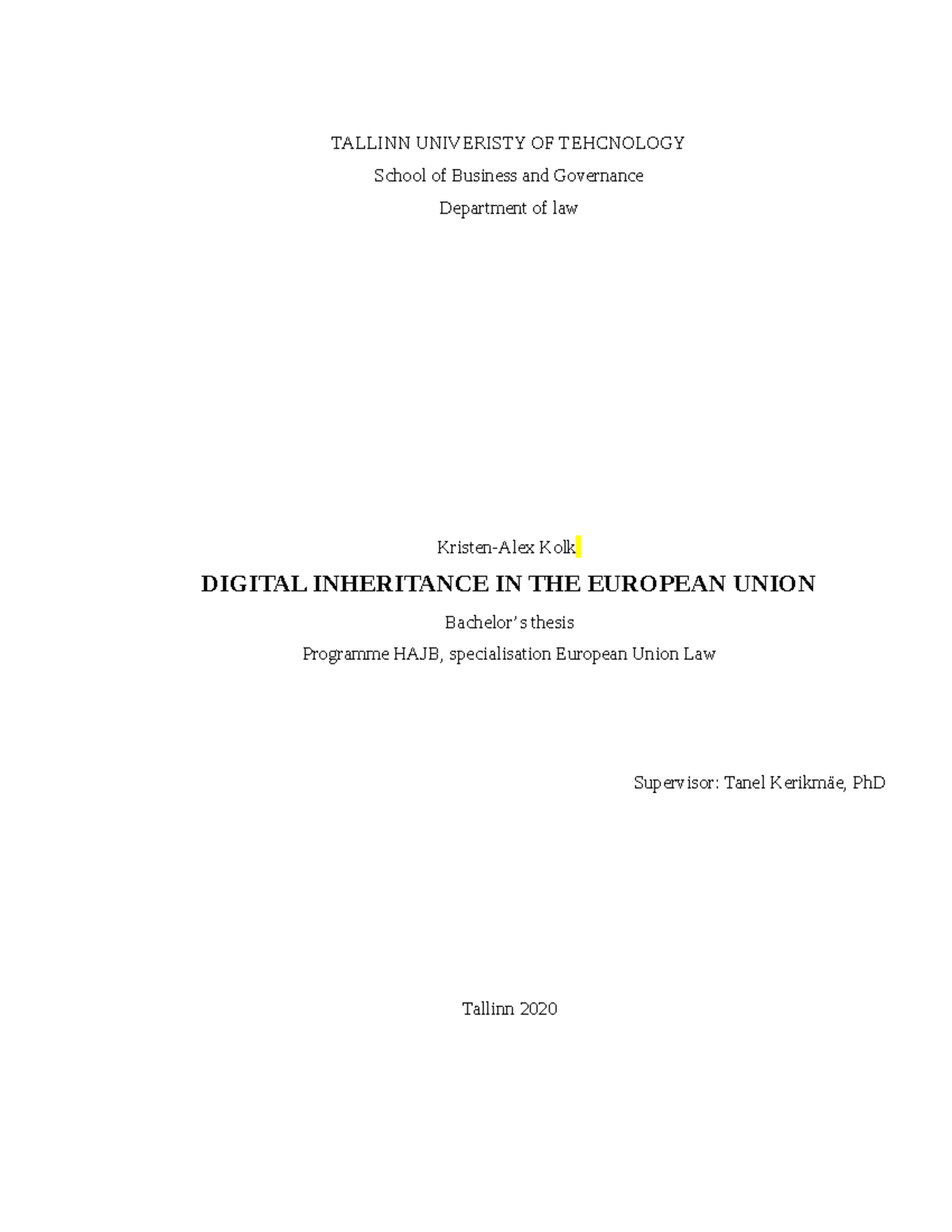 EU Law Perspectives on Digital Inheritance: A Case Study Approach - Studocu