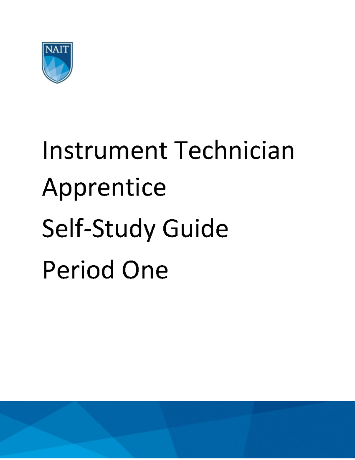 ITA 1 - First Period Instrument Technician Self-Study Guide - Studocu