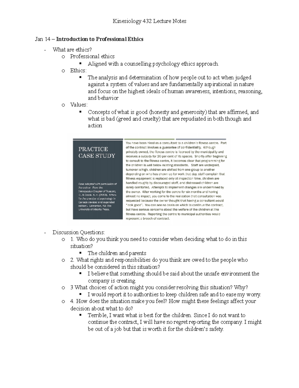 Professional Ethics Lecture Notes: Key Concepts & Issues - Studocu