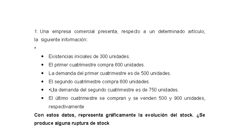12 - Ejercicios de Gestión de Inventarios y Stock - Studocu