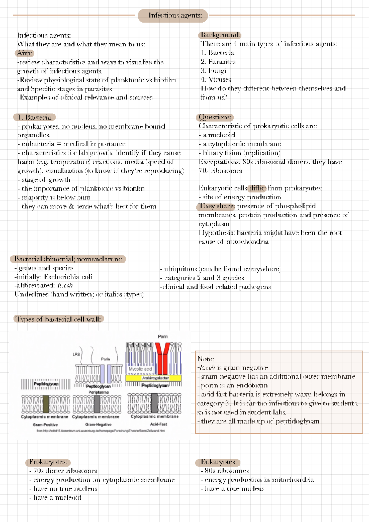 Infectious agents notes - Infectious agents: What they are and what ...