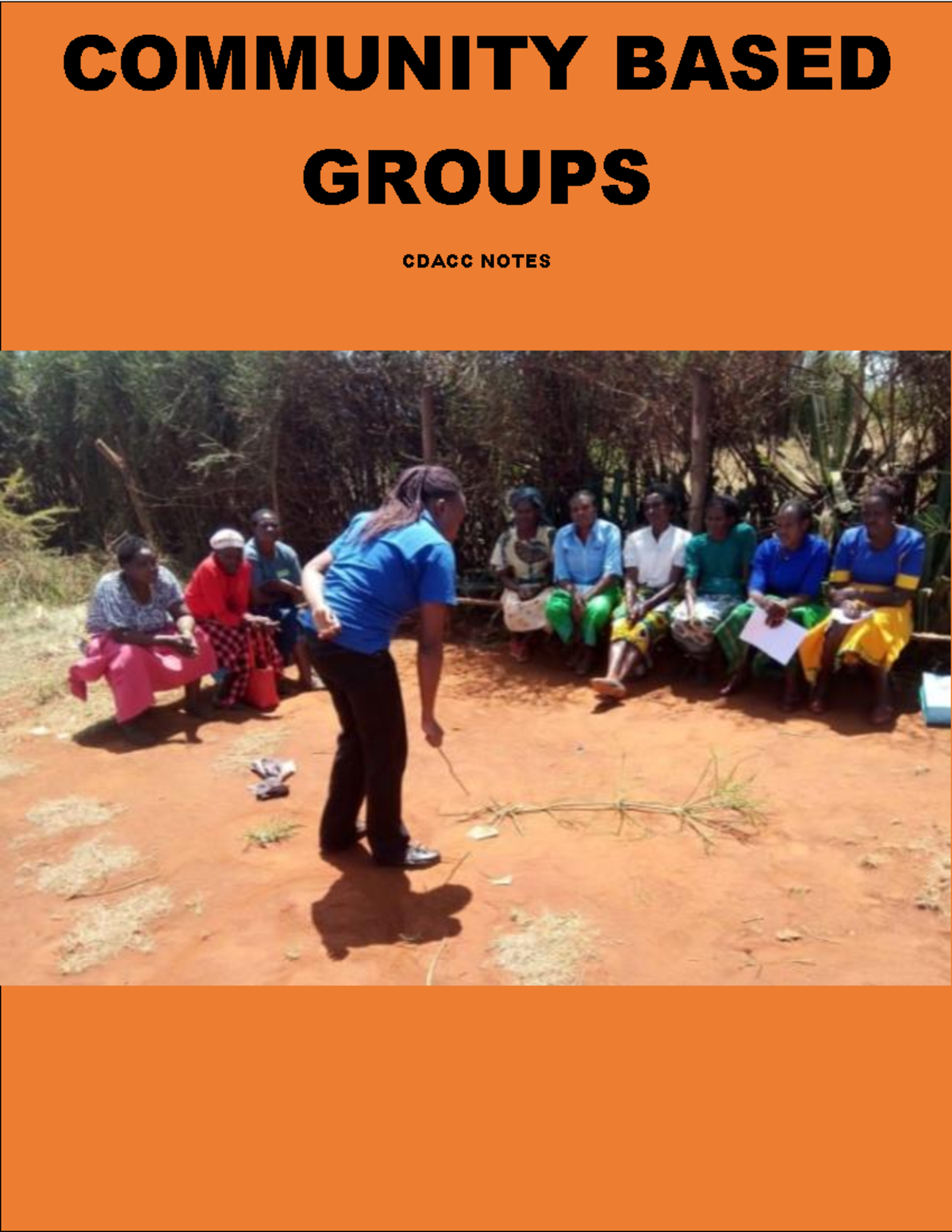 CDACC COMMUNITY BASED GROUPS NOTES: Target Group Identification ...