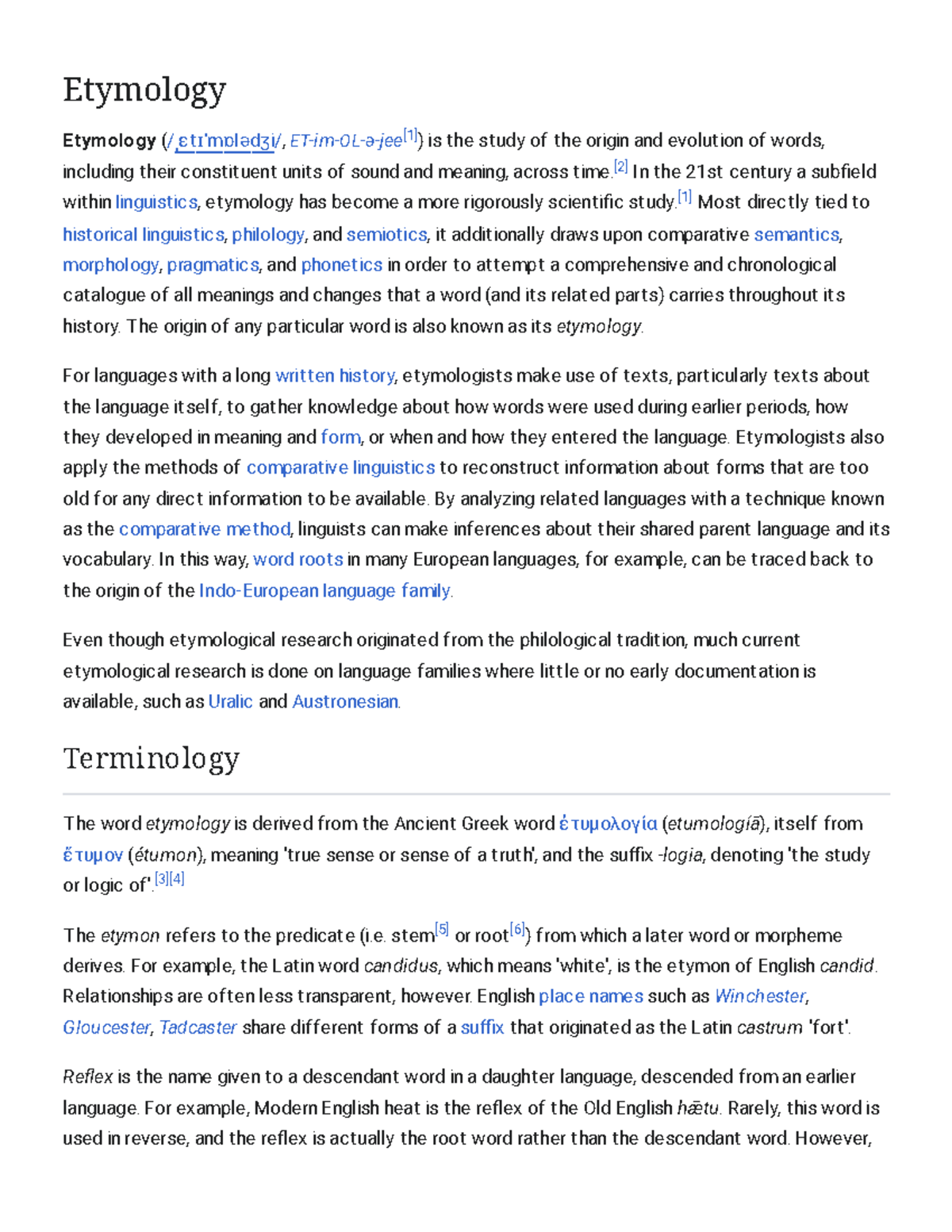 Etymology - Wikipedia - It's for those who wants to know how language ...