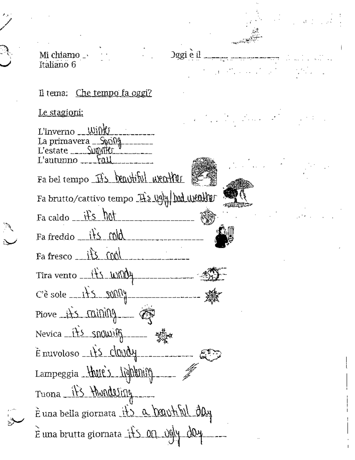 Italian 6 notes with answers - . -l··, -~ ;.,.../ .. , ~ -t ...