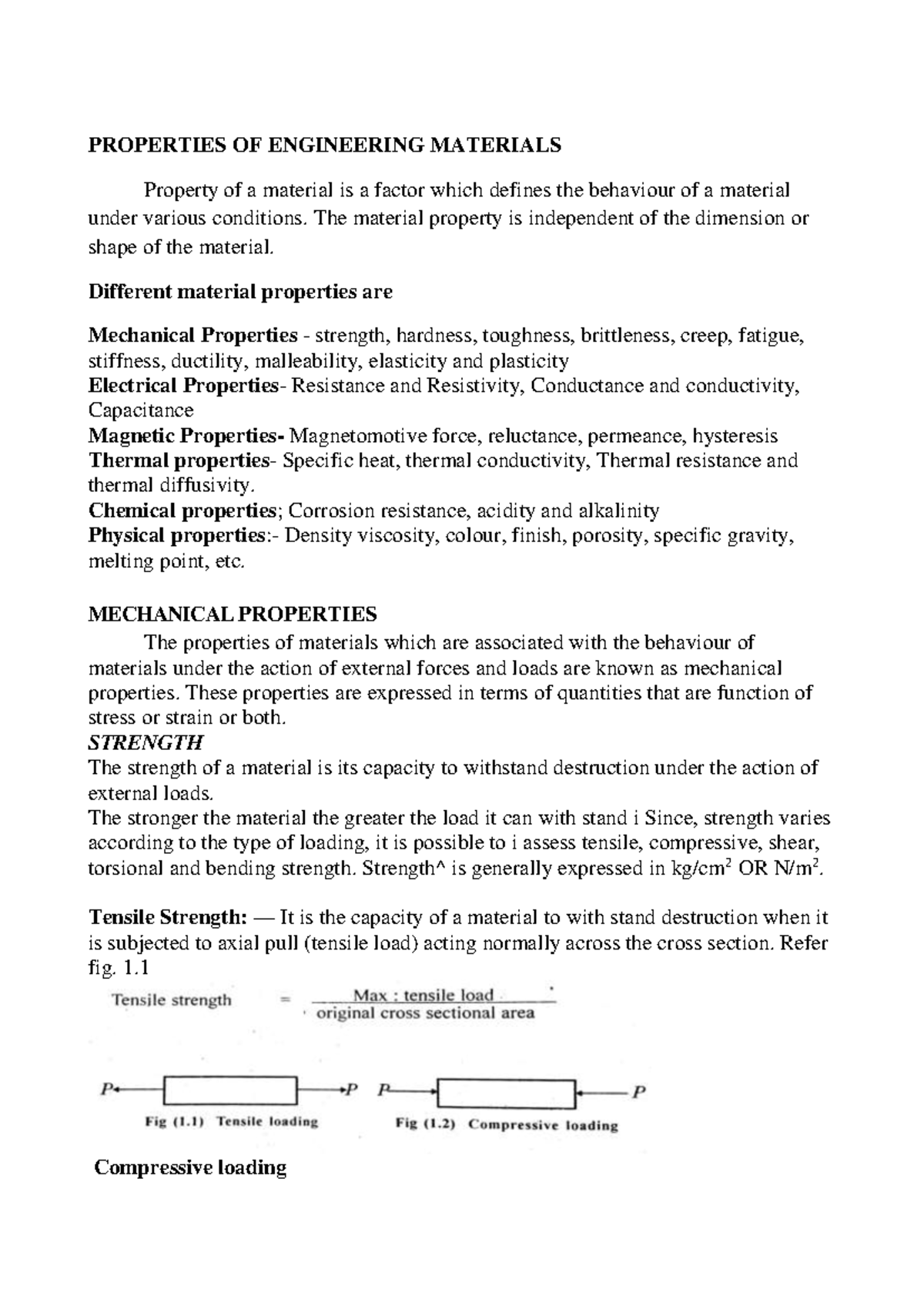 BME 101 - Engineering Materials: Properties and Testing Methods - Studocu