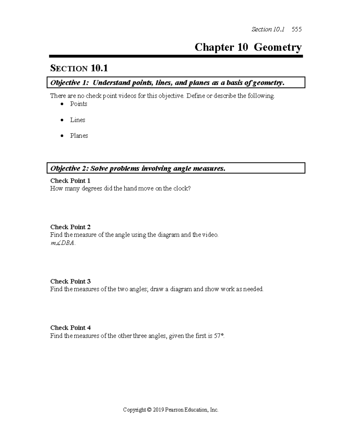 Chapter 10 Geometry Checkpoints and Objectives (Bztm7e) - Studocu