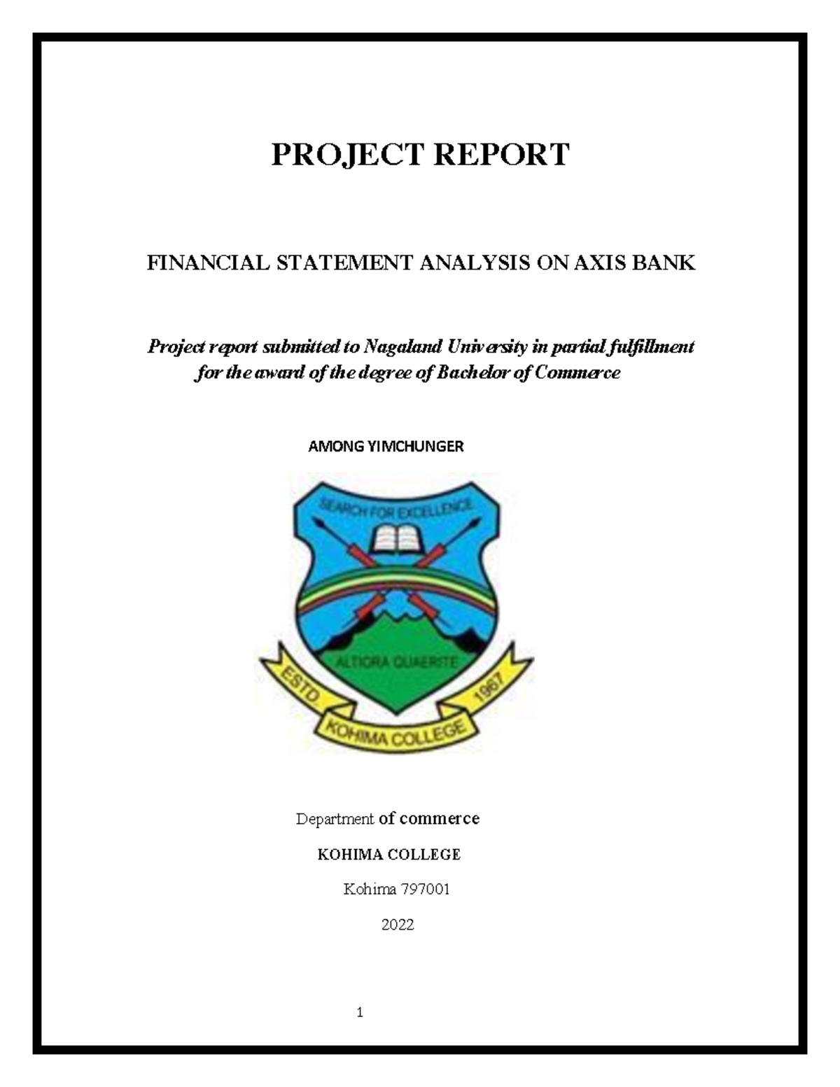 Among-B - It is use for study - PROJECT REPORT FINANCIAL STATEMENT ...