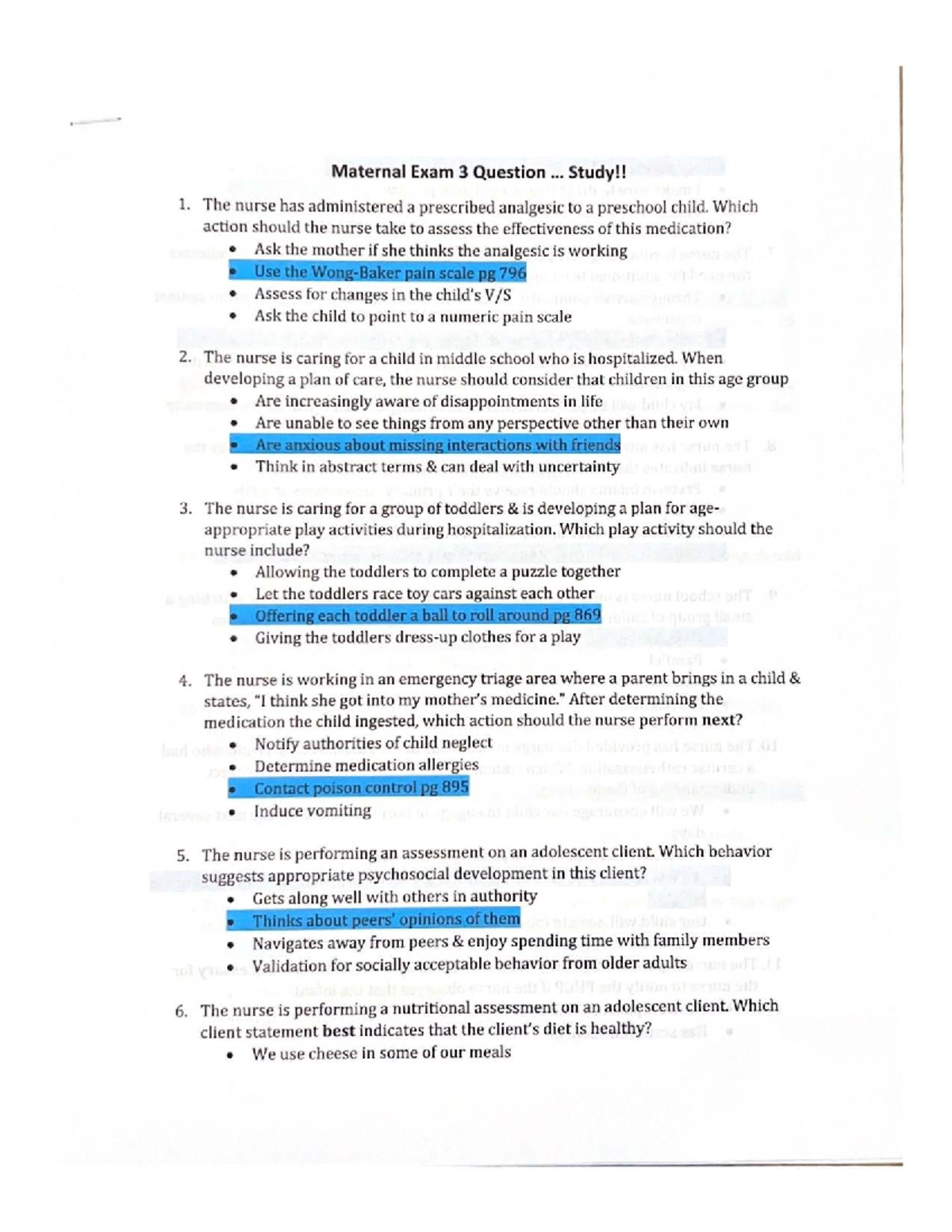 Maternal Nursing Exam 3 Study Guide and Key Concepts - Studocu