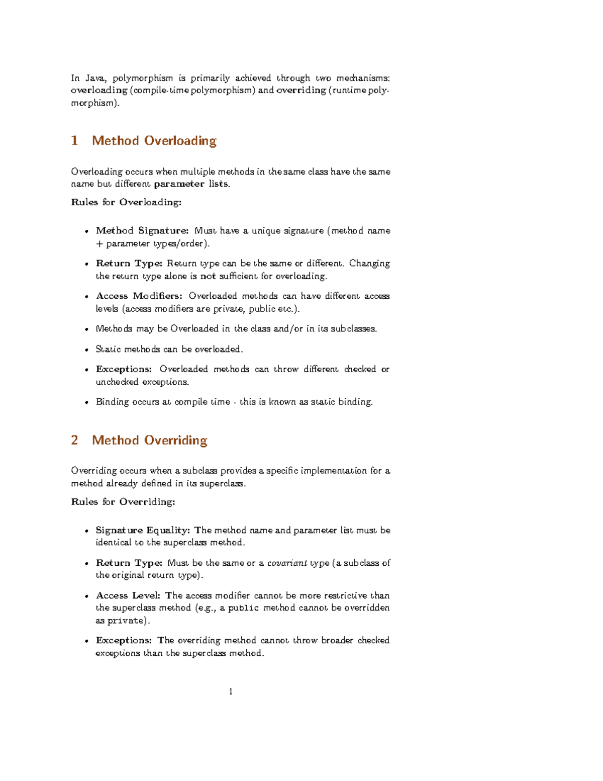 Inheritance Notes: Polymorphism in Java (CS101) - Studocu