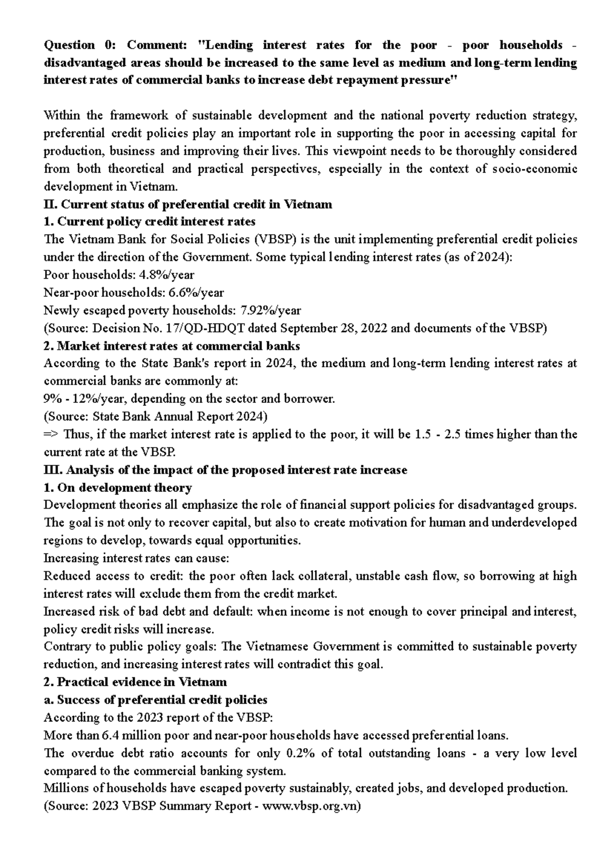 NHPT IN - Analysis of Preferential Credit Policies for Poor Households ...