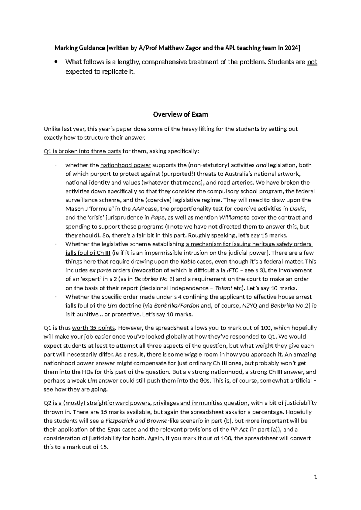 APL 2023 Final Exam Marking Guidance: Key Insights and Strategies - Studocu
