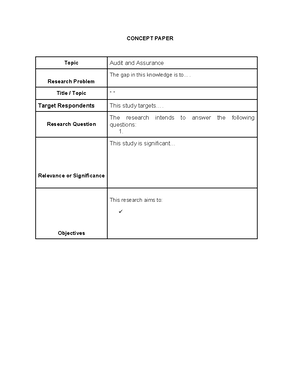 Conceptual Framework Research Paradigm Table format - Bachelor of ...