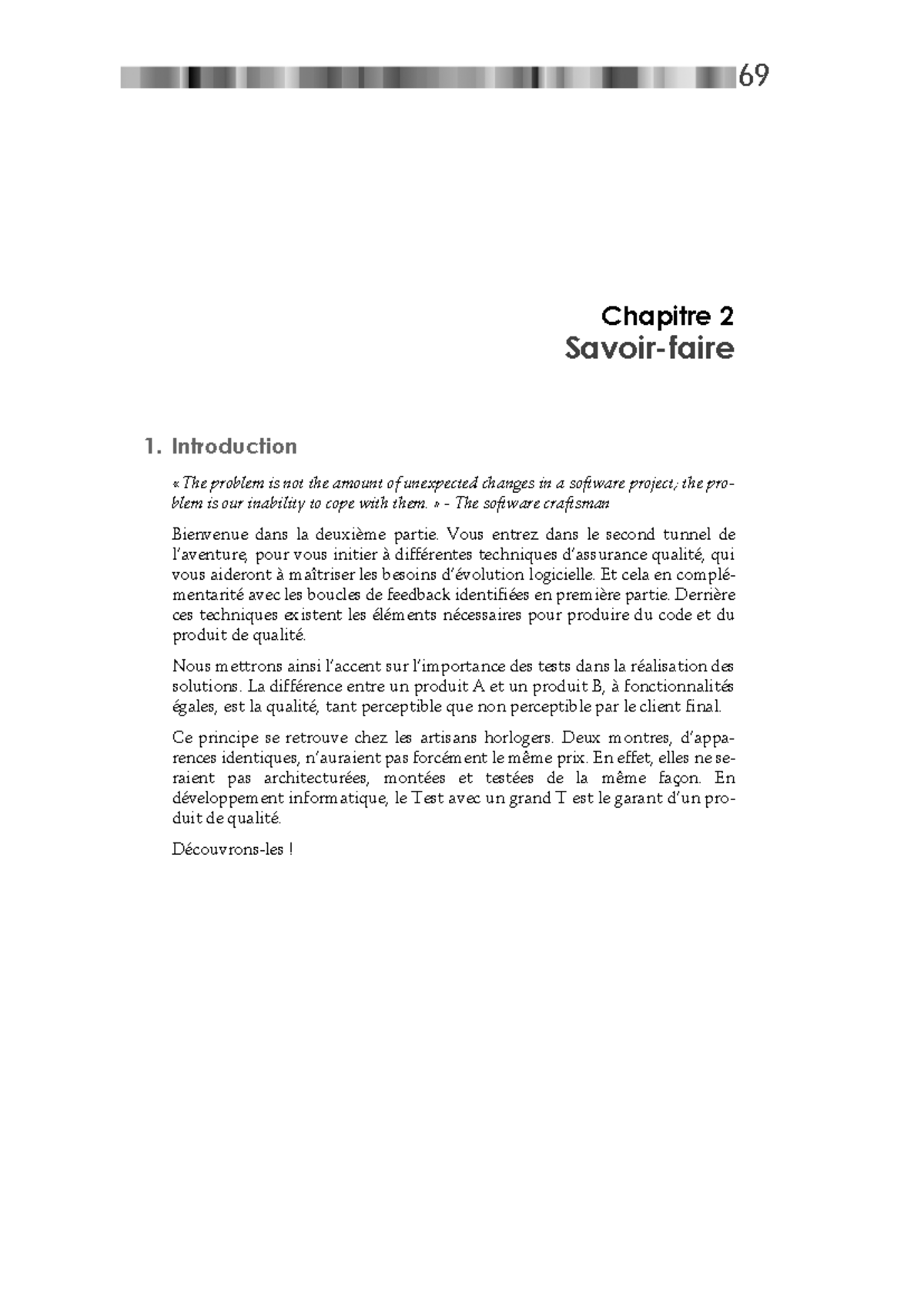 Chapitre 2: Introduction au Test Driven Development (TDD) et Qualité ...