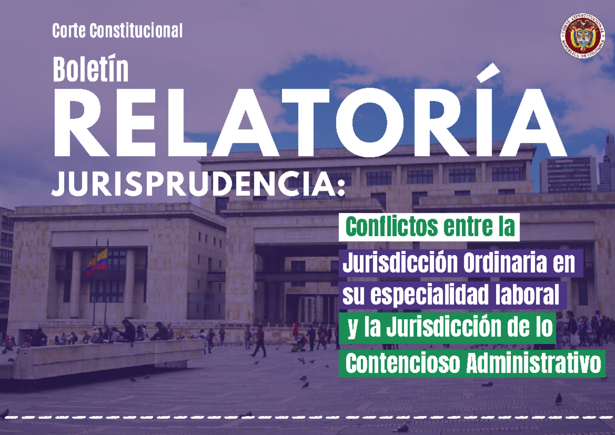 Conflictos entre Jurisdicción Ordinaria Laboral y Contencioso ADM - Corte - Document Preview