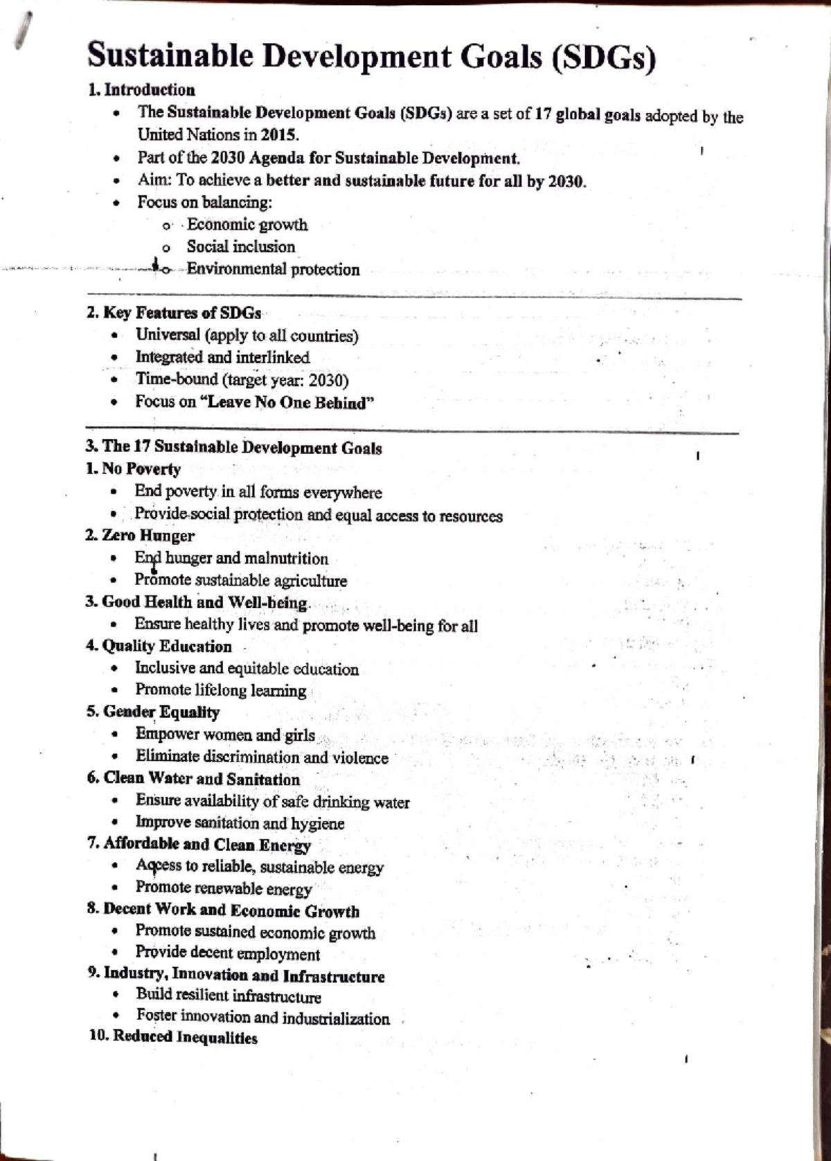 SDG, SOE UNIT 5 - Understanding Sustainable Development Goals and Their ...