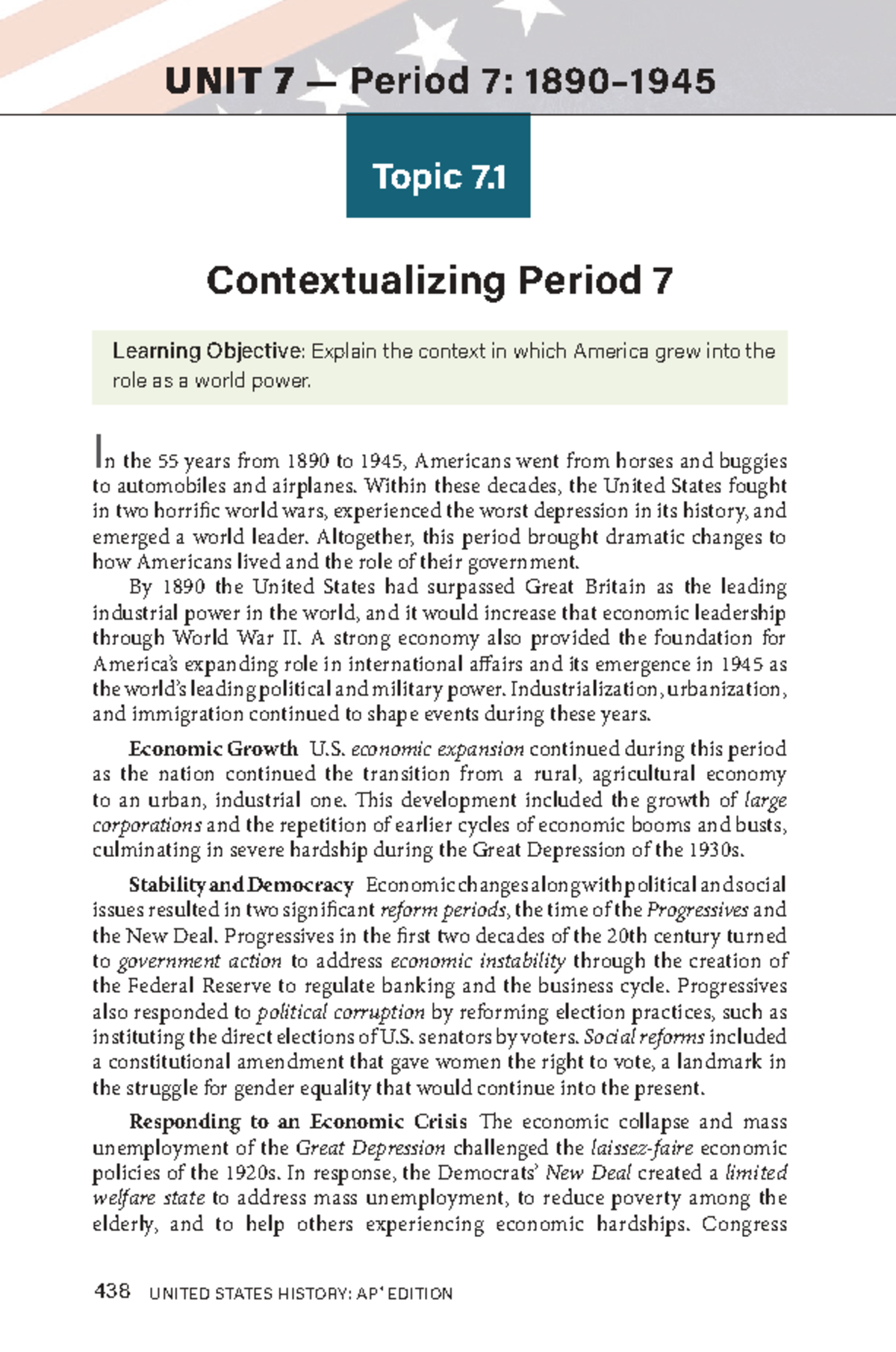 3 Amsco Apush Period 7 Era of Imperialism World War I - 438 UNITED ...