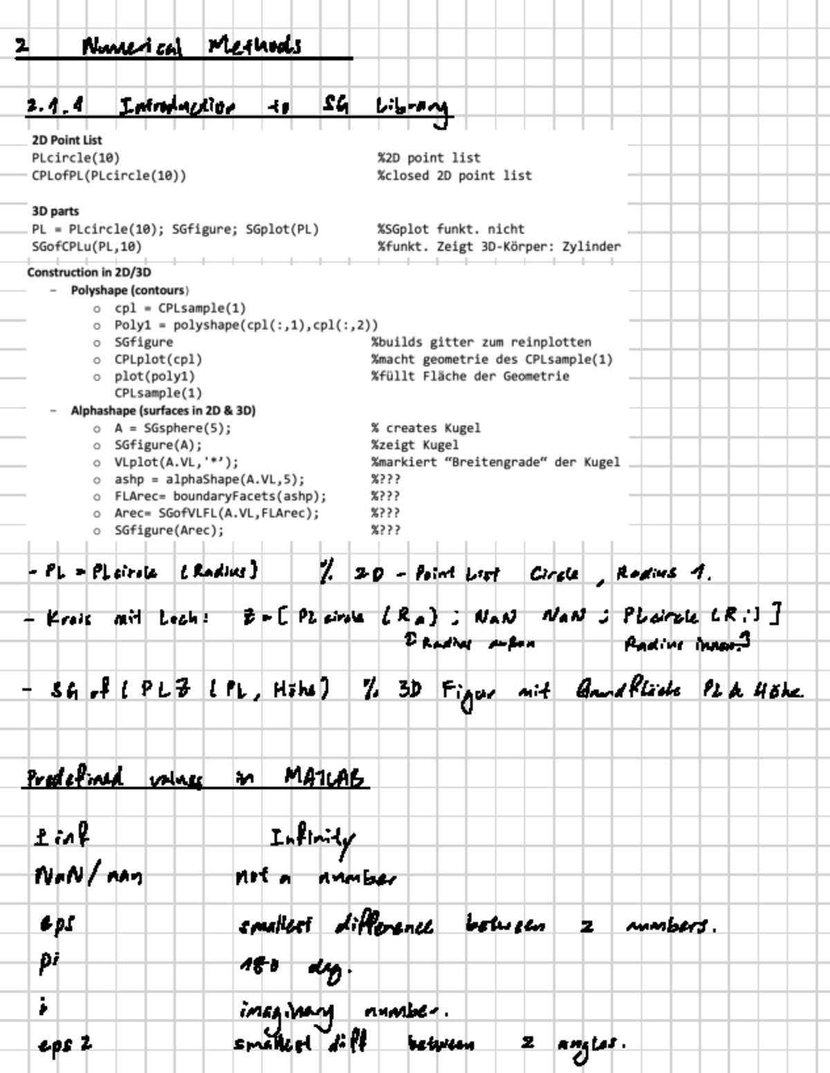 NT Notes - Zusammenfassung Numerische Tools - 2 Numerical Methods 2. 1 ...