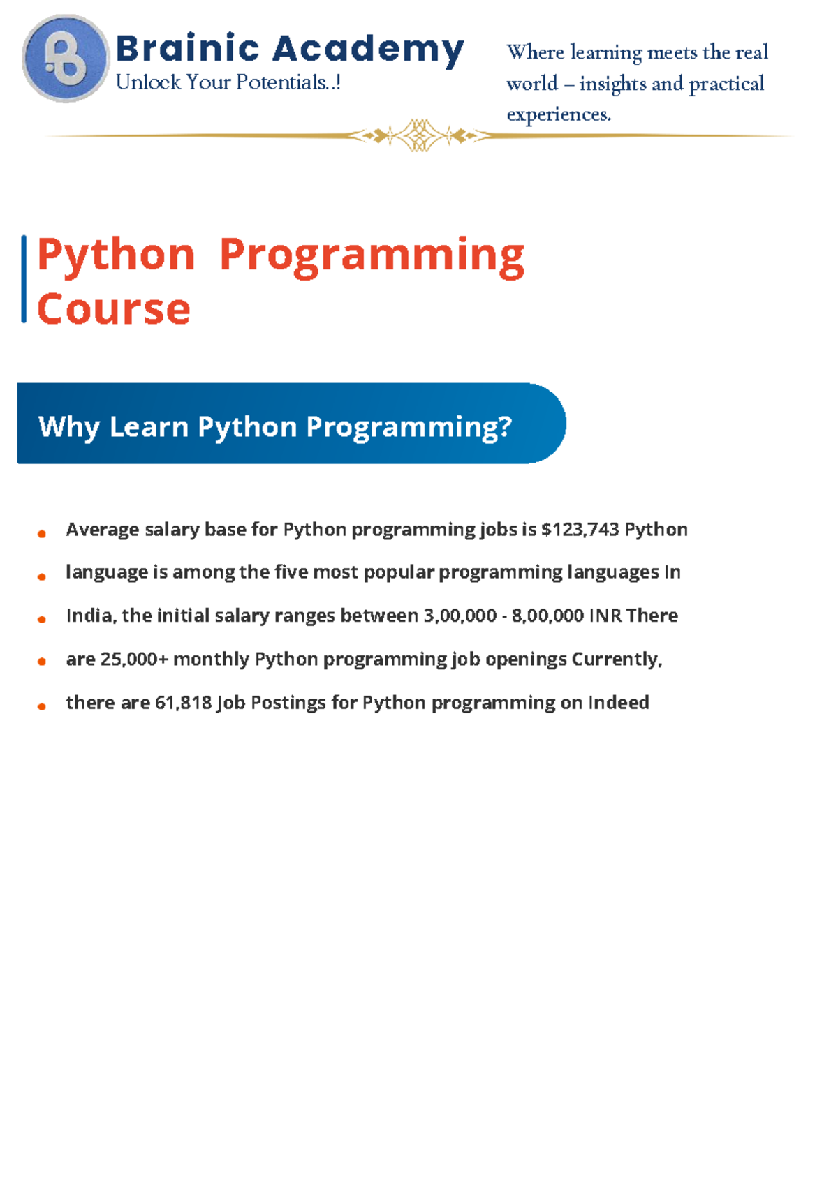 Python Programming Course: Unlocking Potential with Real-World Insights ...