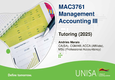 MAC3761 - Unisa - Management Accounting - Studocu