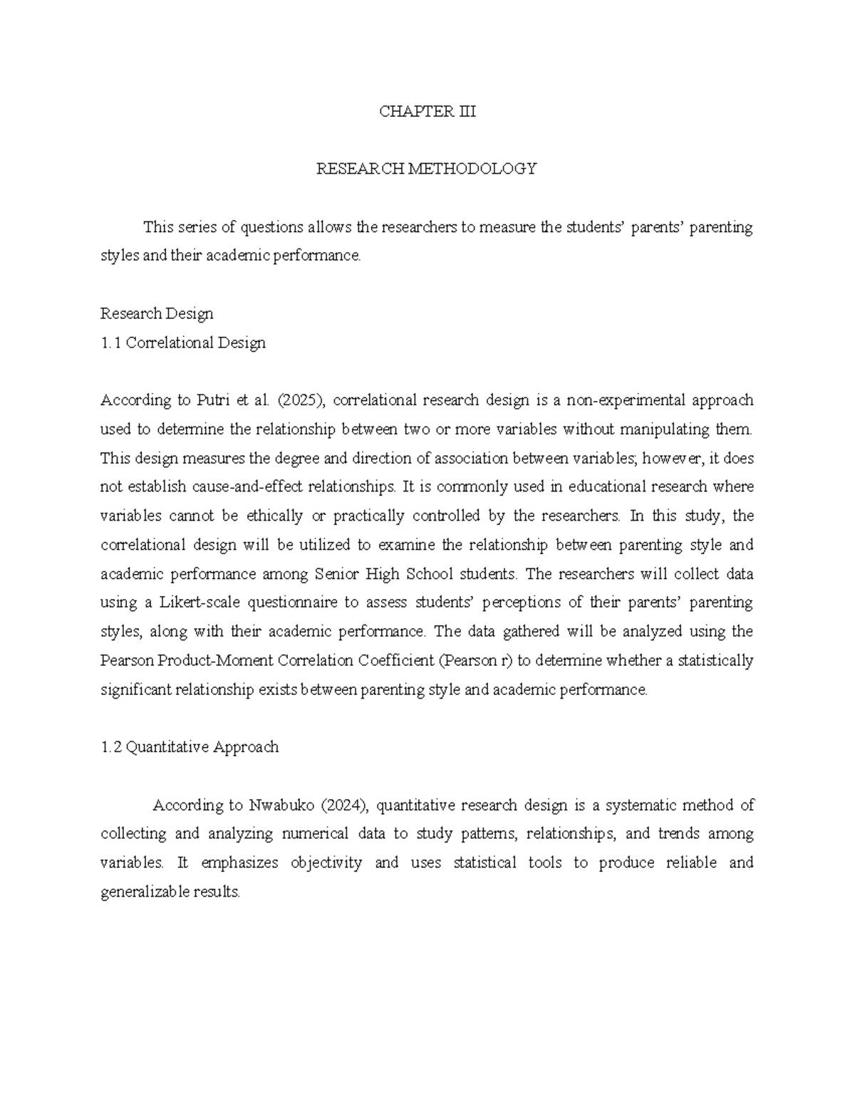 HUMSS 12-3 Group 5: Chapter on Research Methodology - Studocu