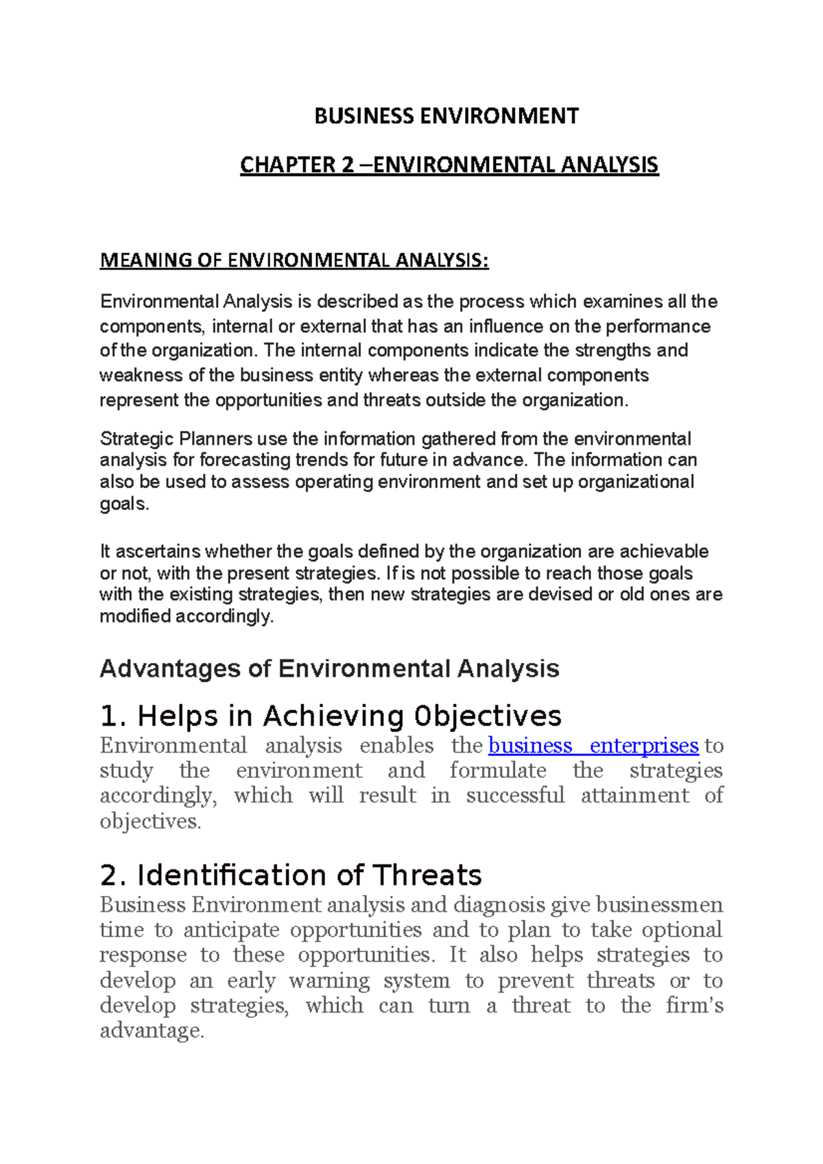 Business Environment - Study well - BUSINESS ENVIRONMENT CHAPTER 2 ...