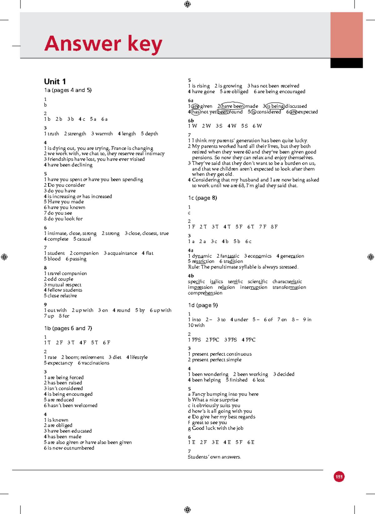 Answer Key - bbb: Audioscripts for Unit 1 & 2 - Studocu