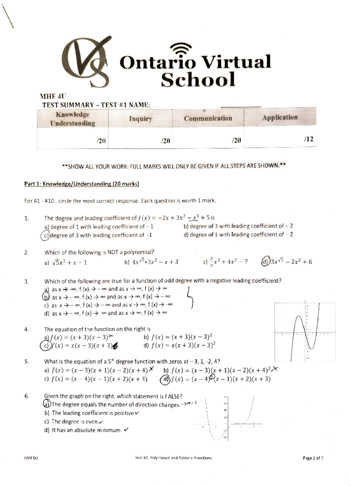 OVS MHF4U Unit 1 Test - Fisher - 3 4. 5. MHF 4U Part 1: Knowledge ...