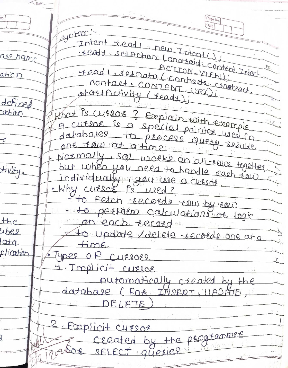 CUESOE and Android Development Concepts - CS101 Lecture Notes - Studocu