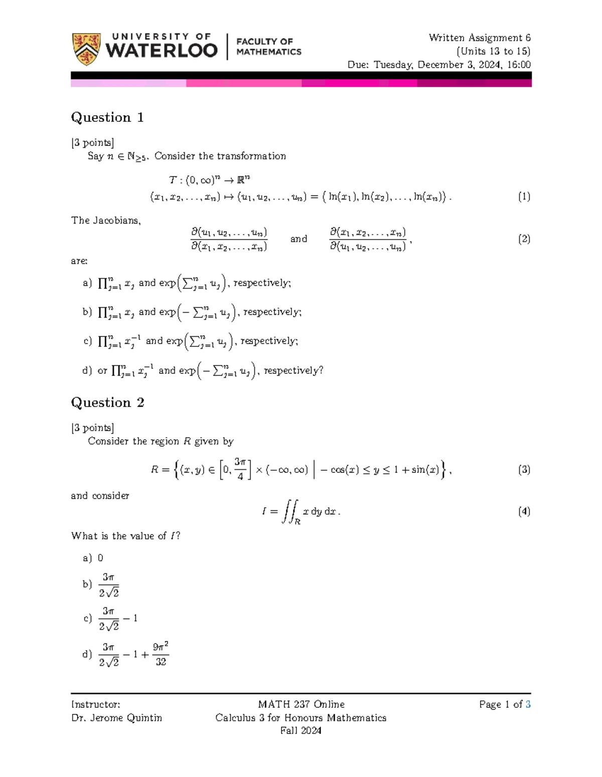 Formula Sheet: ACTSC 372 - Spring 2025 Perpetuity & Utility Concepts ...