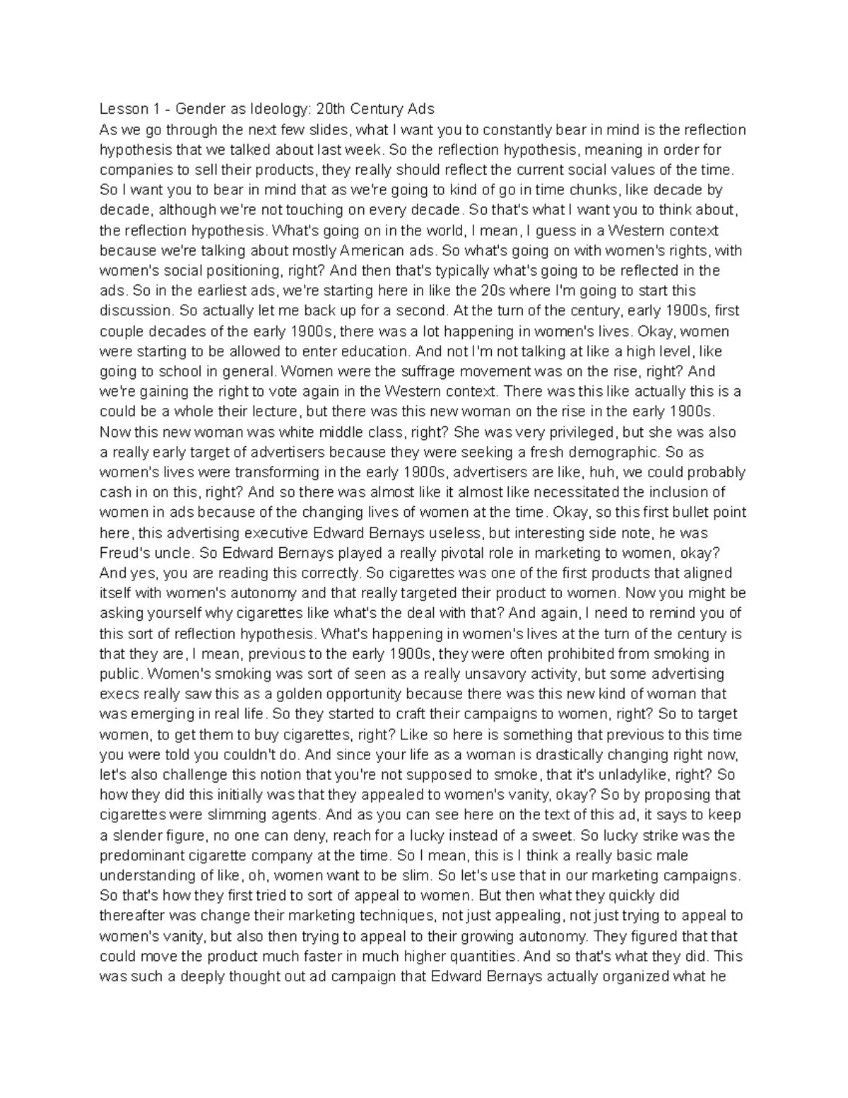 JAN 23RD- WEEK 3 - GSWS Notes - WEEK 3: TRANSGENDER REPRESENTAITONS ...