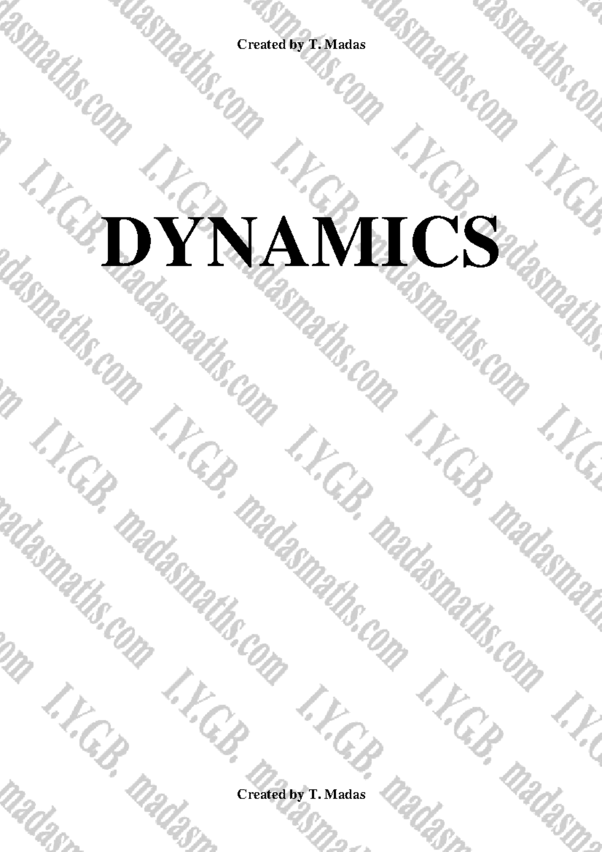 M1 Dynamics Final Exam Solutions and Analysis - Studocu