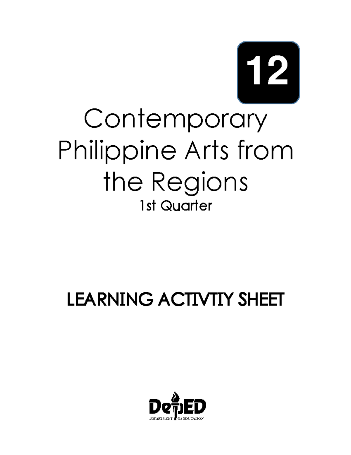Learning Activity Sheet: Contemporary Philippine Arts - Grade 12 - Document Preview