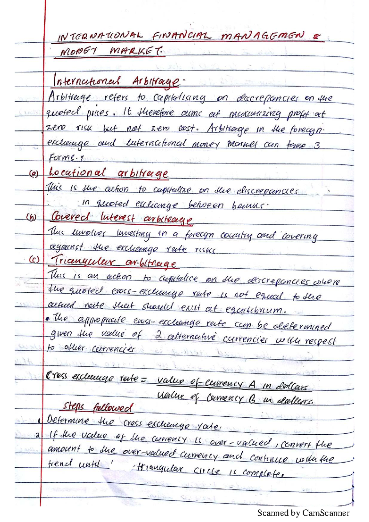 INTERNATIONAL FINANCIAL MANAGEMENT 8 MONEY MARKET HEDGE NOTES - Studocu
