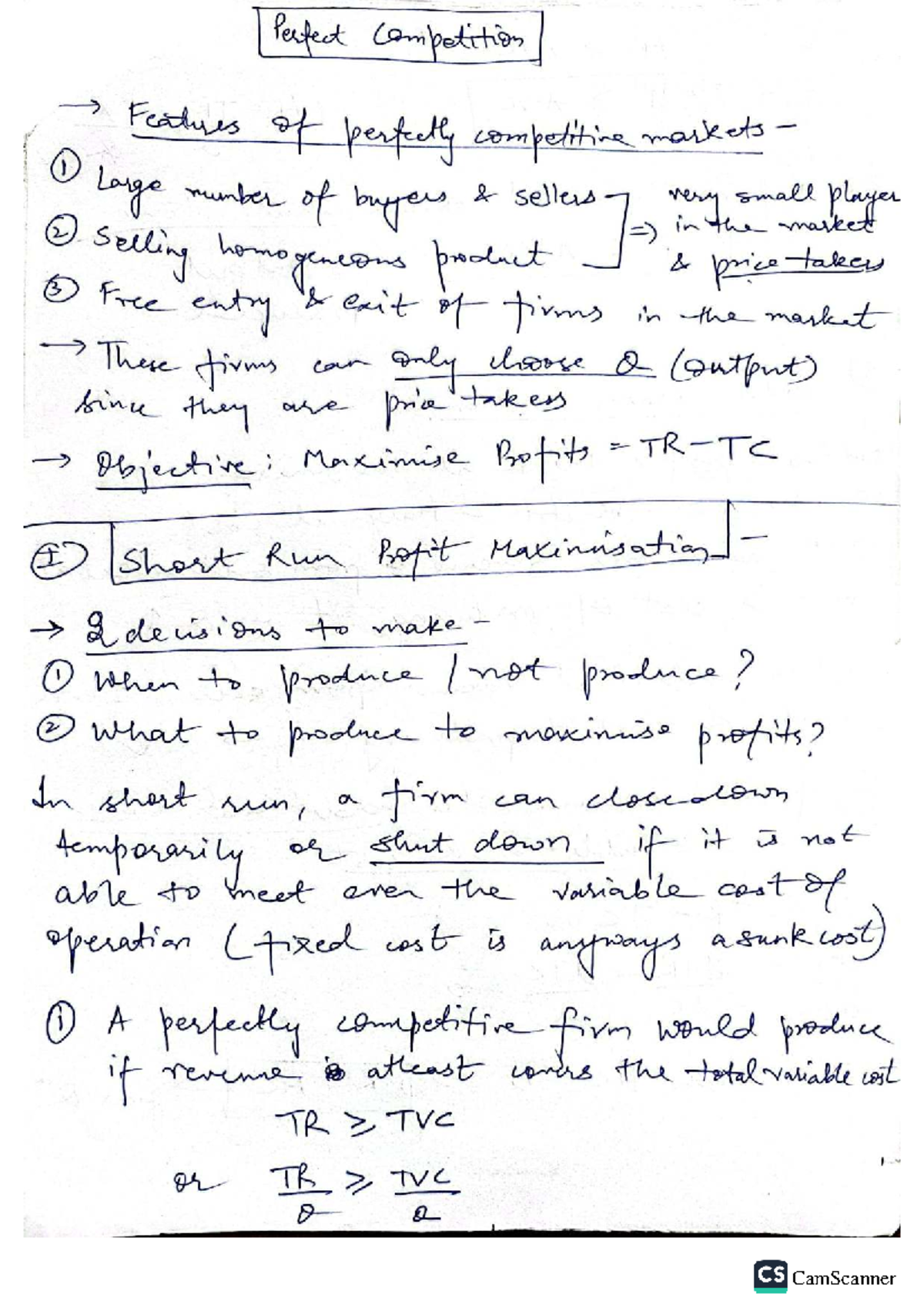 Perfect Competition: Key Features and Profit Maximization (ECO 101 ...
