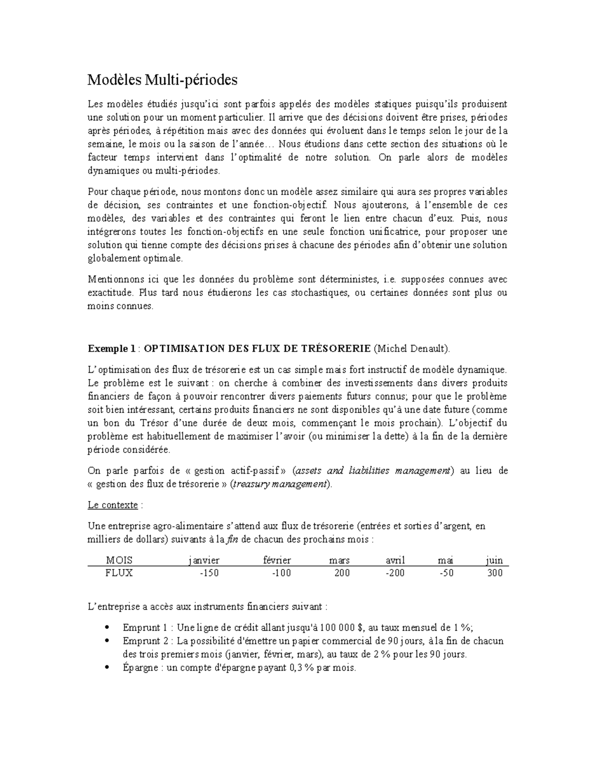 20604-Seance 07-Multiper - Modèles Multi-périodes ####### Les modèles ...
