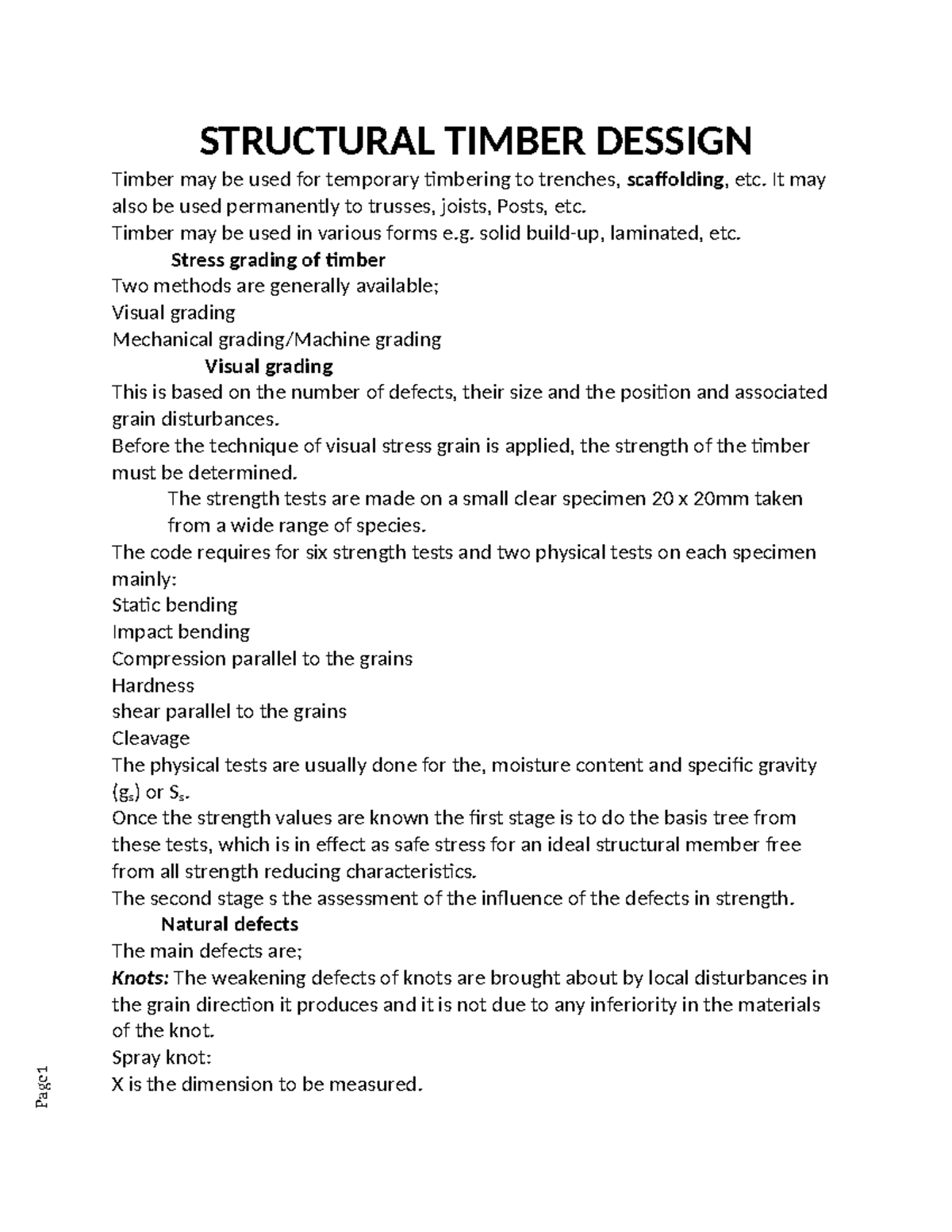 Structural Timber Design (ENG 301) - Comprehensive Guide - Studocu