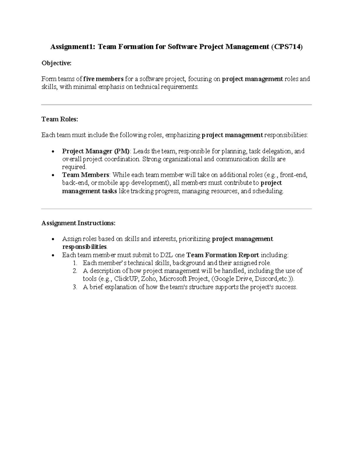 Lab1-Team Formation - Lab 1 - Assignment 1 : Team Formation for ...