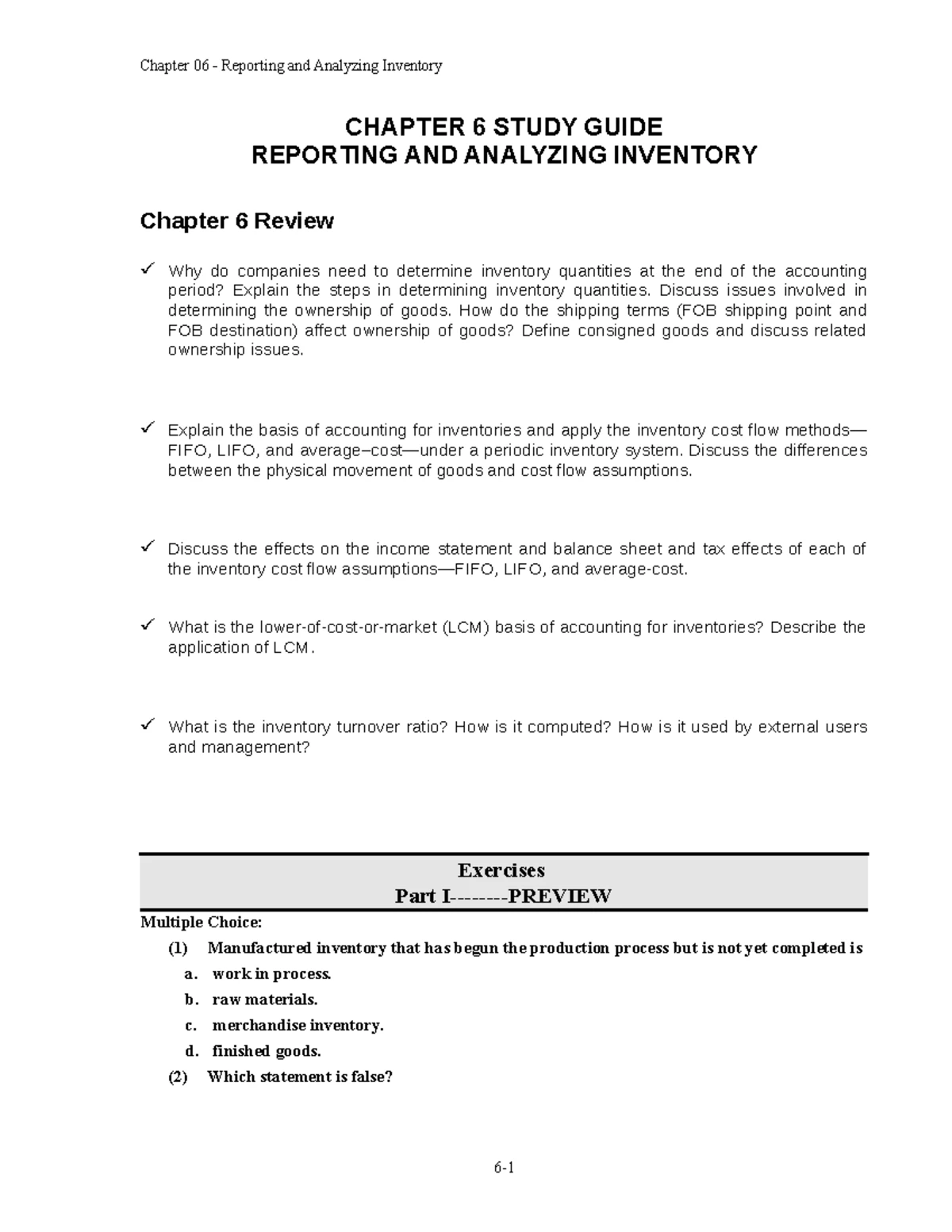 Chapter 8 Study Guide-1 - CHAPTER 8 STUDY GUIDE REPORTING AND ANALYZING ...