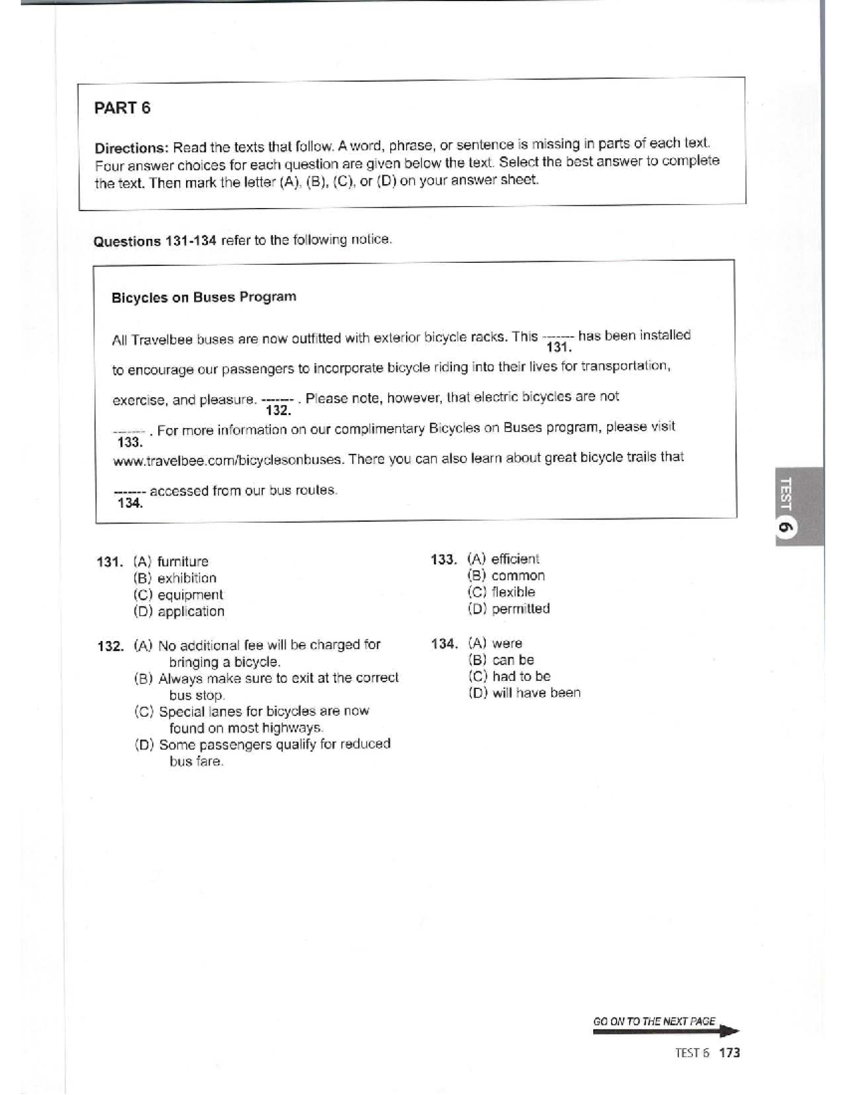 ETS 2026 TEST 6 - English: Reading Comprehension Practice - Studocu