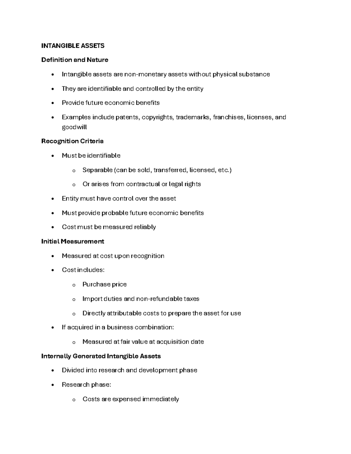 INT 101: Intangible Assets - Definition, Recognition, and Measurement ...