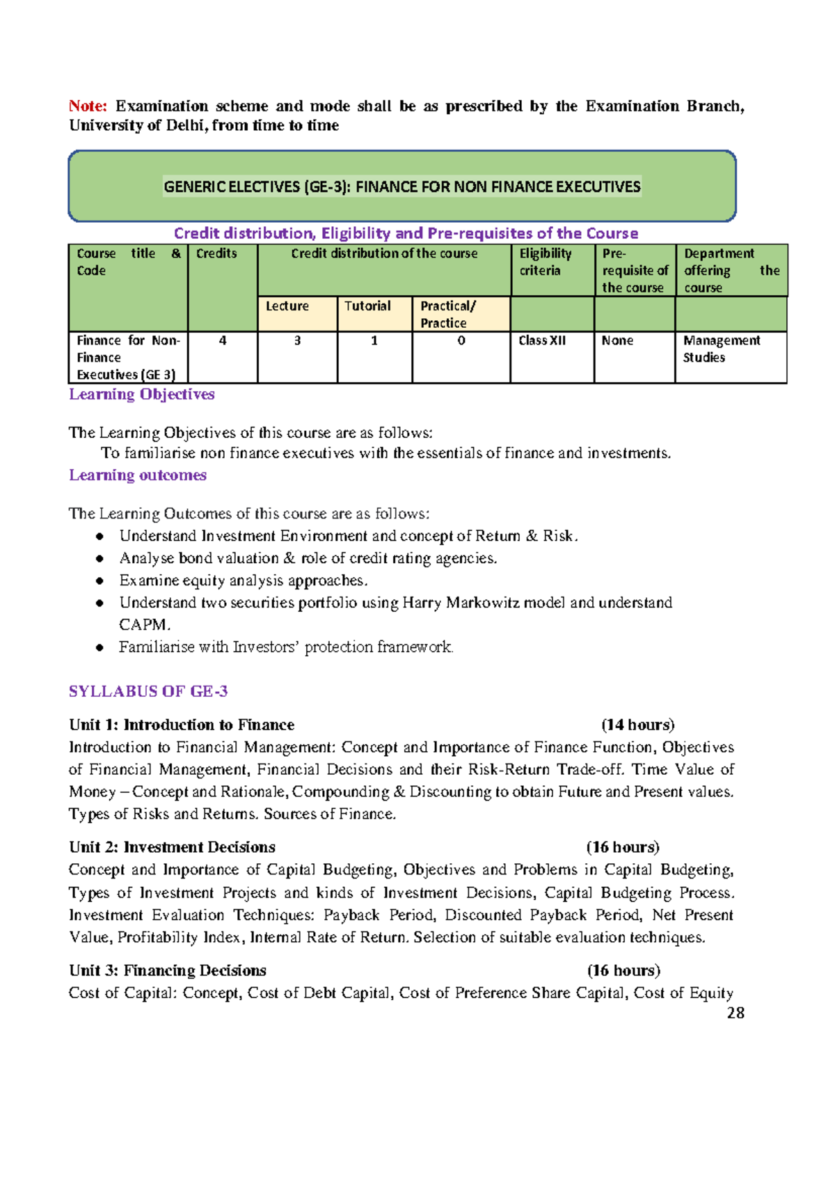 19042023 Appendix-65 - guidelines - 28 Note: Examination scheme and ...