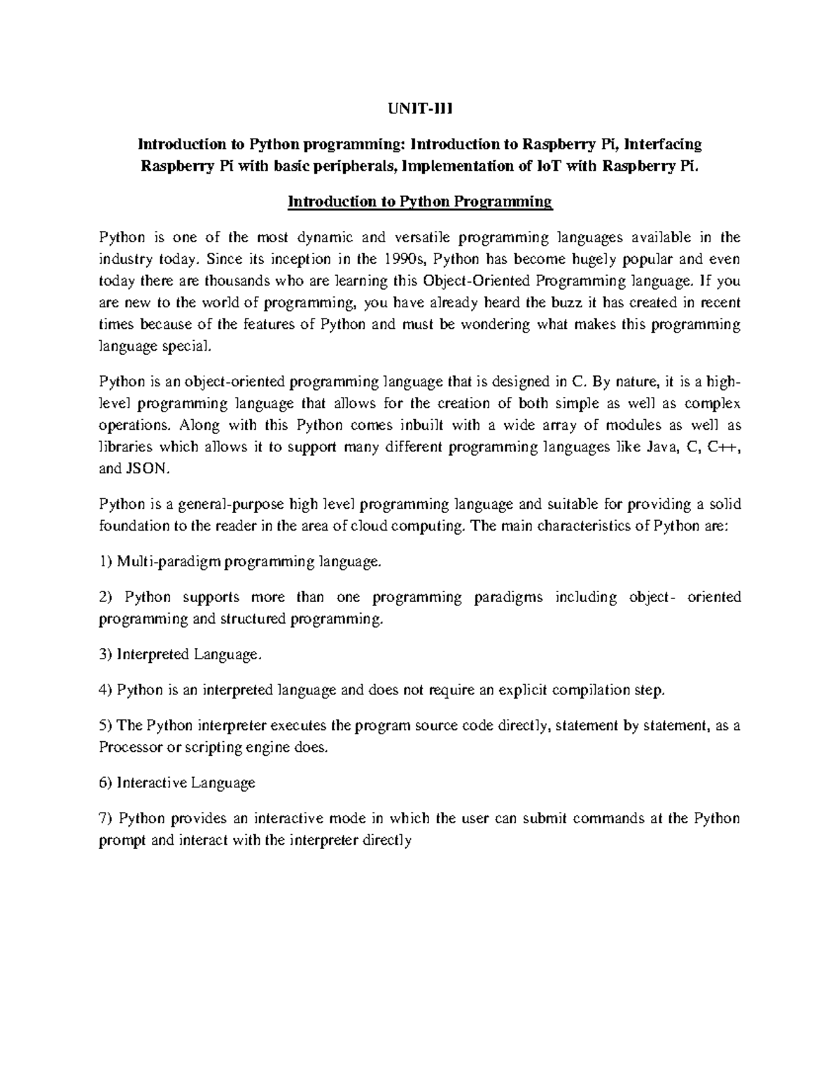 FIOT-U-3 - Comprehensive Notes on Python & Raspberry Pi Integration ...