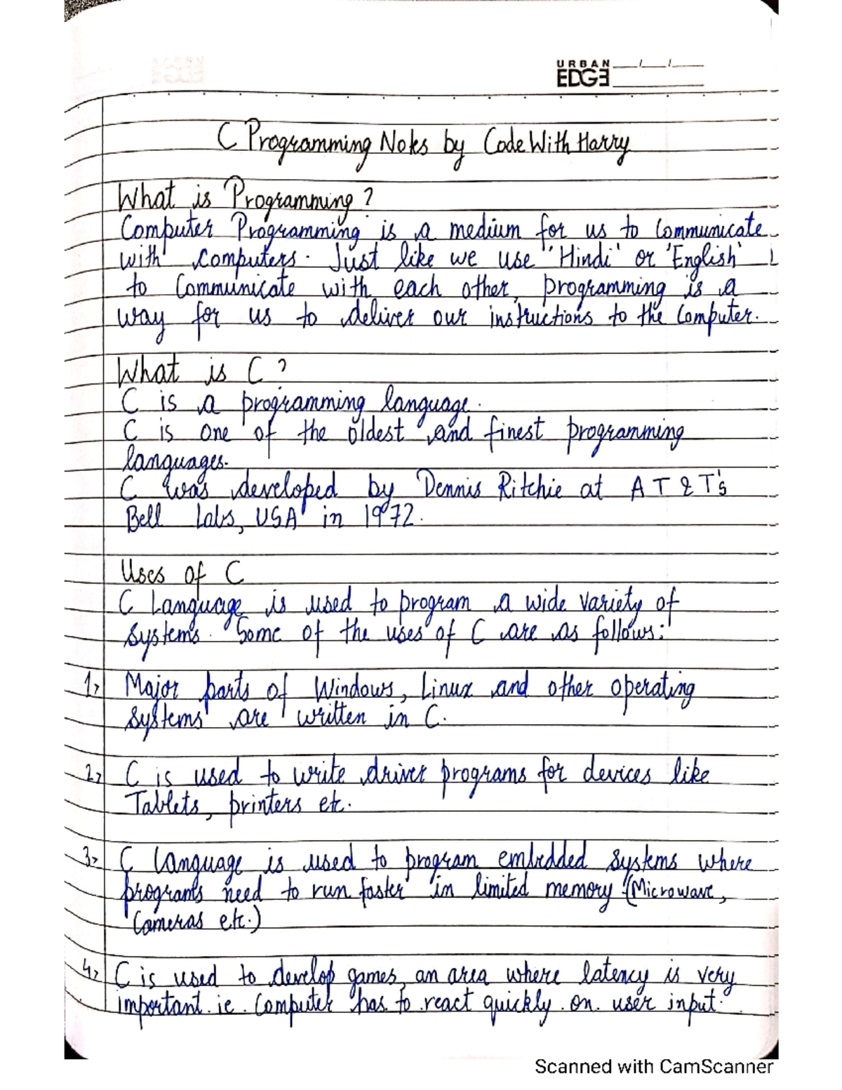 C Completes,notes all - good - URBAN 1. EDG3 C Programming Notes Code ...
