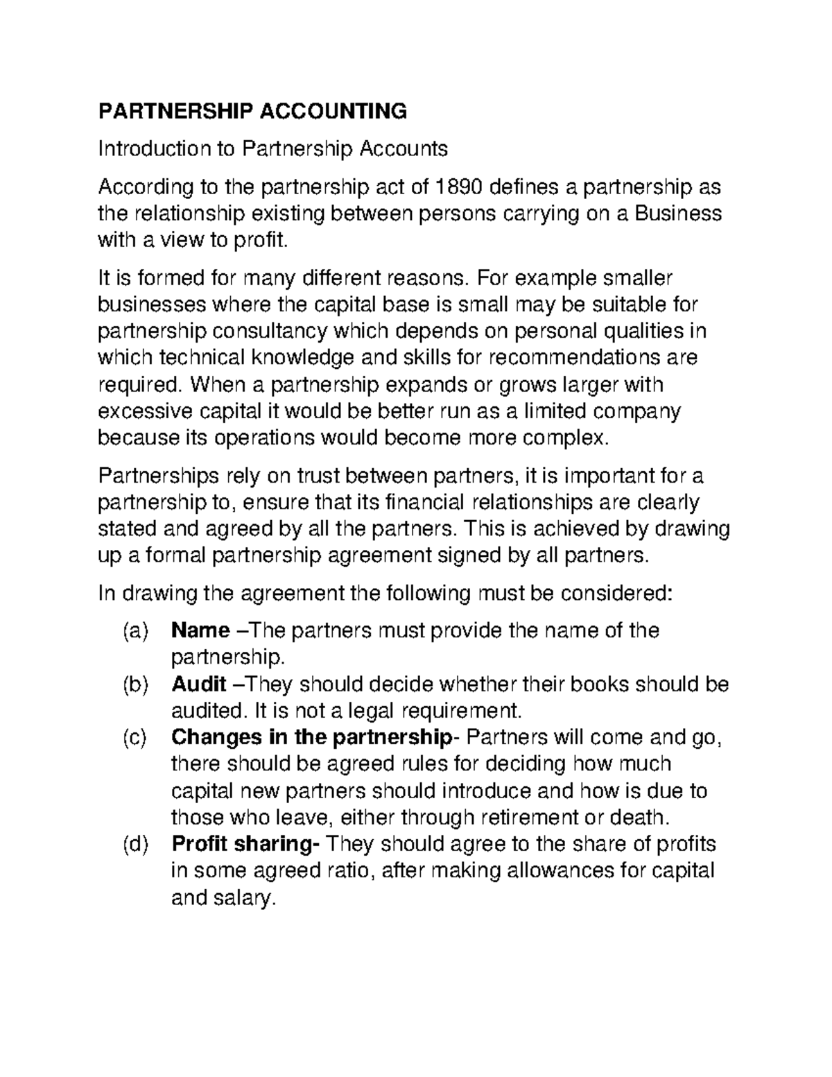 Partnership Accounting: Key Concepts and Financial Statements - Studocu