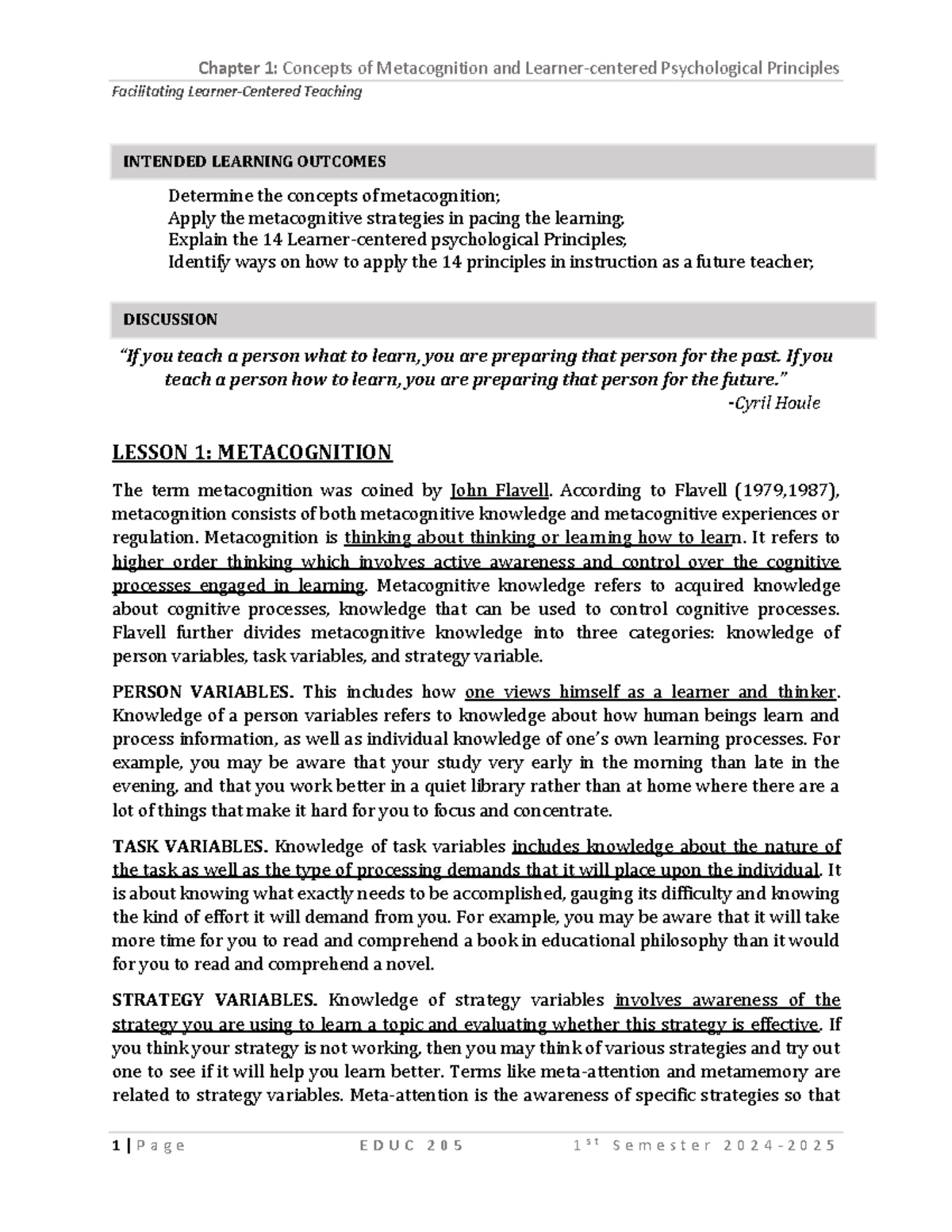 UTS Module 4 Lesson 2 Notes: Setting Goals for Success in Life - Studocu