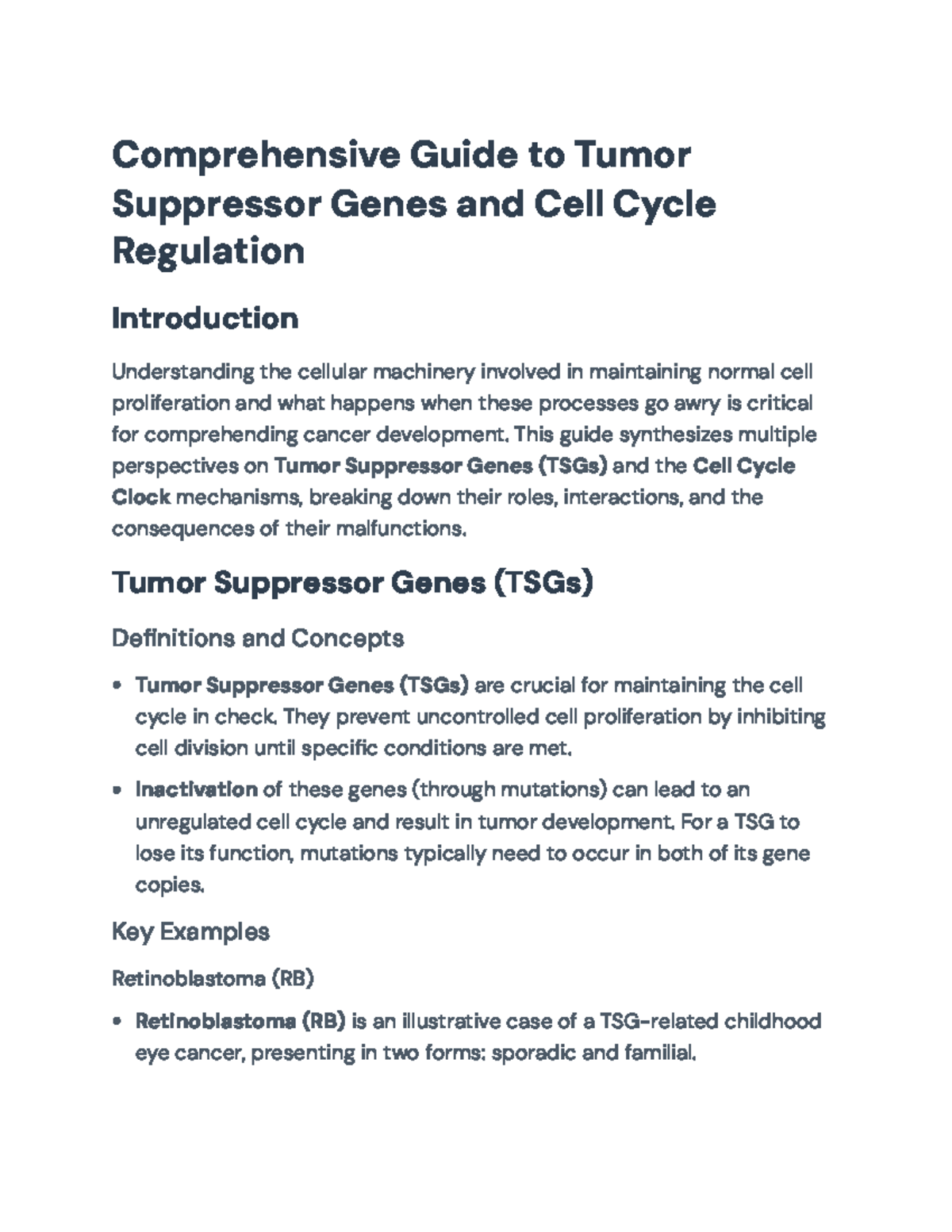 Comprehensive Guide to Tumor Suppressor Genes & Cell Cycle Regulation ...