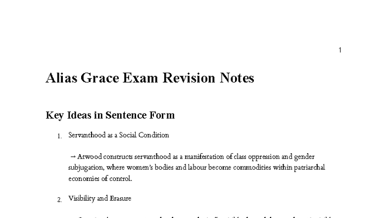 ENG 101 Final Exam Revision Notes: Key Themes and Concepts in ...